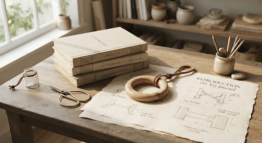 Bench study of natural linen weave and untanned hide prototypes