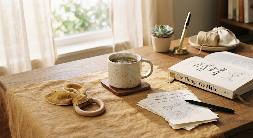 Studio desk in a Kyoto atelier